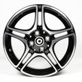 16 Zoll Felgen Satz Original smart 453 5-Doppelspeichen-Design schwarz glanzgedreht