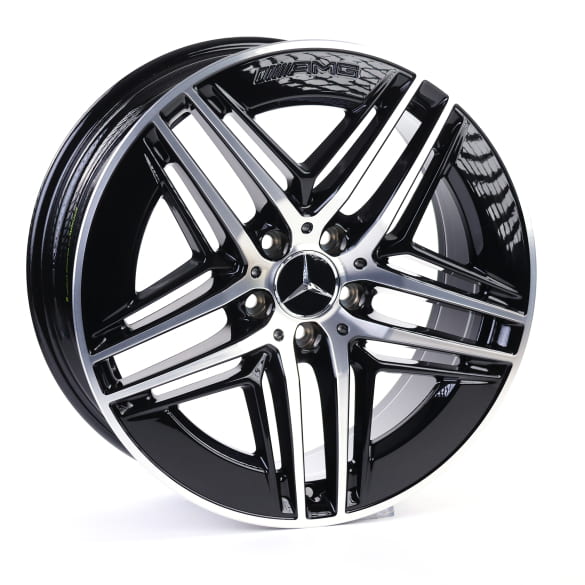 19 Zoll AMG Felgen Satz V-Klasse W447 5-Doppelspeichen schwarz glanzgedreht Original Mercedes-AMG