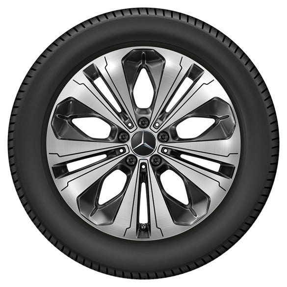 19 Zoll Felgen Satz EQC N293 5-Doppelpeichen-Rad schwarz Original Mercedes-Benz