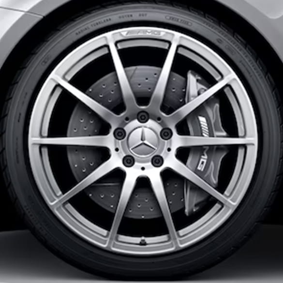 19 Zoll Schmiedefelgen AMG GT C190 R190 10-Speichen vanadiumsilber