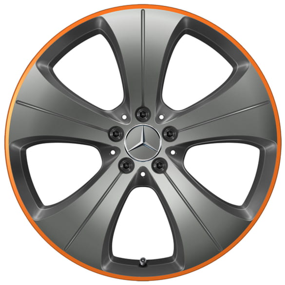 20 Zoll Felgen Satz GLB X247 5-Speichen tremolit-metallic glanzgedreht Mercedes-Benz