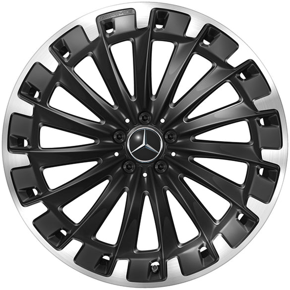 22 Zoll AMG Felgen Satz EQS SUV X296 Vielspeichen schwarz Original Mercedes-Benz
