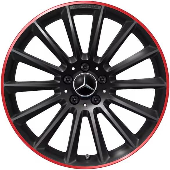 A 35 AMG 19 Zoll Felgen A-Klasse W177 Vielspeichen schwarz rot
