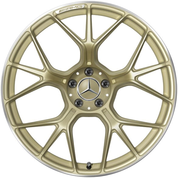 AMG 21 Zoll Schmiedefelgen AMG GT C192 Kreuzspeichen techgold matt Original Mercedes-AMG