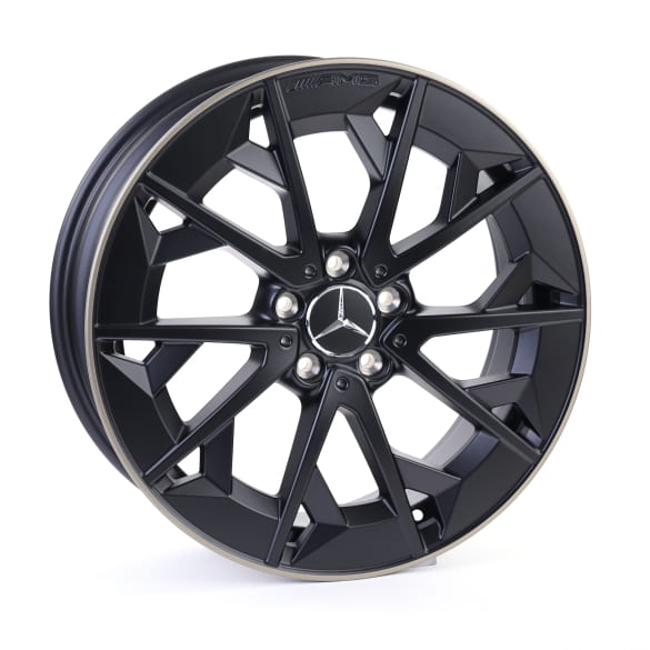 AMG Felgen CLA C178 19 Zoll schwarz matt gold Original Mercedes-Benz