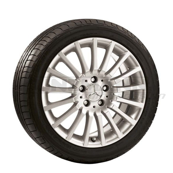 Mercedes Alufelgen 17-Speichen-Design 7,5 x 17 Zoll ET47 titansilber