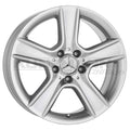 Mercedes Alufelgen 5-Speichen-Design 7,5 x 17 Zoll ET47 titansilber