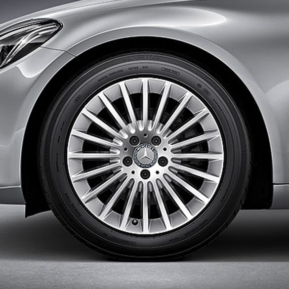 Mercedes-Benz 17 Zoll Felgensatz C-Klasse W205 Vielspeichen-Rad vanadium silber