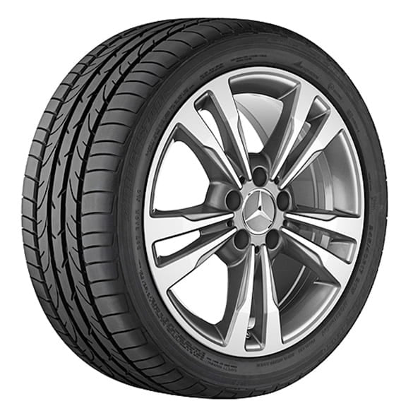 Mercedes-Benz 18 Zoll Felgensatz C-Klasse W205 5-Doppelspeichen-Rad himalaya grau