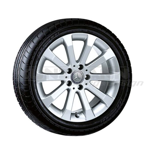 Mercedes Alufelgen 10-Speichen-Design 8,5 x 17 Zoll ET28 titansilber