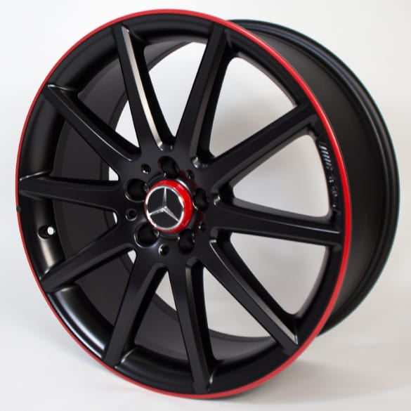 AMG 20 Zoll Felgen Satz GLA X156 Schwarz / Felgenhorn rot Original Mercedes-Benz