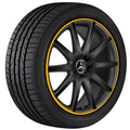 AMG 20 Zoll Felgen Satz GLA X156 Schwarz / Felgenhorn gelb Original Mercedes-Benz