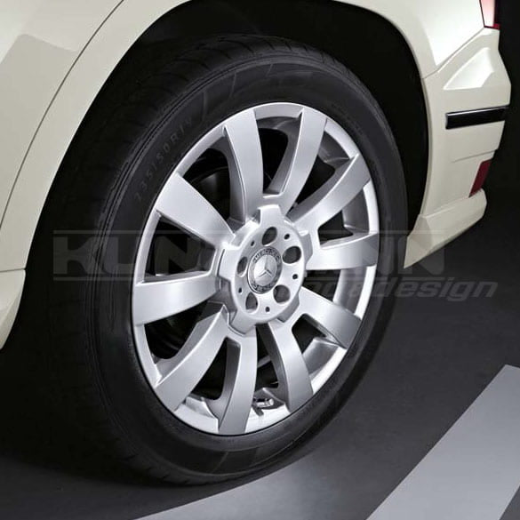 Mercedes Alufelgen 5-Doppel-Speichen-Design 7,5 x 19 Zoll ET47 titansilber