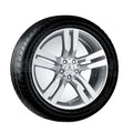 Mercedes Alufelgen 5-Doppel-Speichen-Design 8,5 x 20 Zoll ET45 titansilber