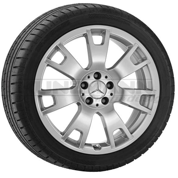 Mercedes Alufelgen 7-Speichen-Design 7,5 x 19 Zoll ET47 sterlingsilber