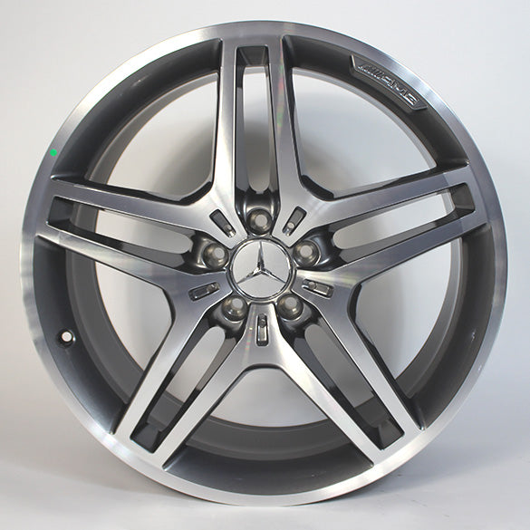 AMG 21 Zoll Felgen Satz 5 Doppel-Speichen M-Klasse GLE W166 Titangrau glanzgedreht