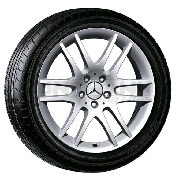 Mercedes Alufelgen 6-Doppel-Speichen-Felge 7,5 x 18 Zoll ET36 titansilber